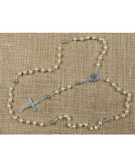 ROSARY PEARL 6MM + ROSE ZAMAC
