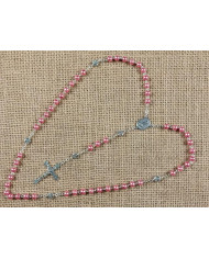 ROSARY PEARL 6MM + ROSE ZAMAC