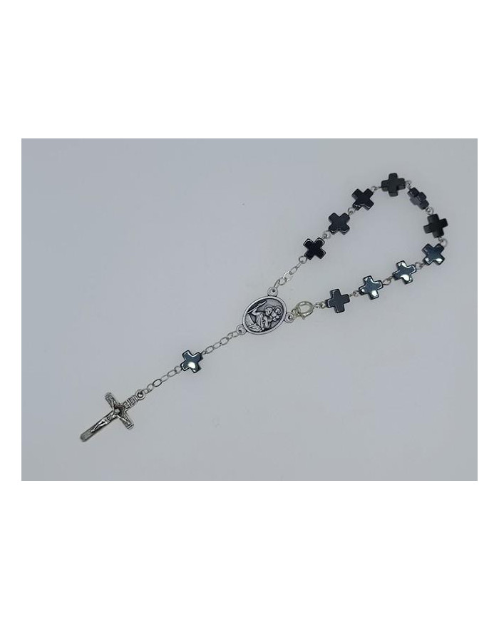 DEZENA HEMATITE CRUZ 6MM F