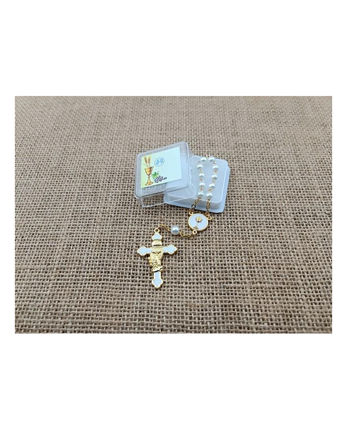 DEZENA PEROLA 6MM COMUNHAO ESMALTE OURO BRANCO