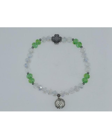 PUL DEZENA ELAST CRISTAL 6X4MM TREVO