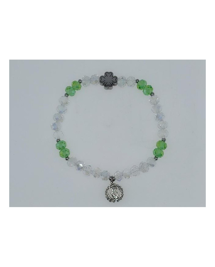 PUL DEZENA ELAST CRISTAL 6X4MM TREVO