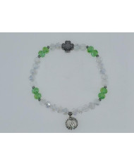 PUL DEZENA ELAST CRISTAL 6X4MM TREVO