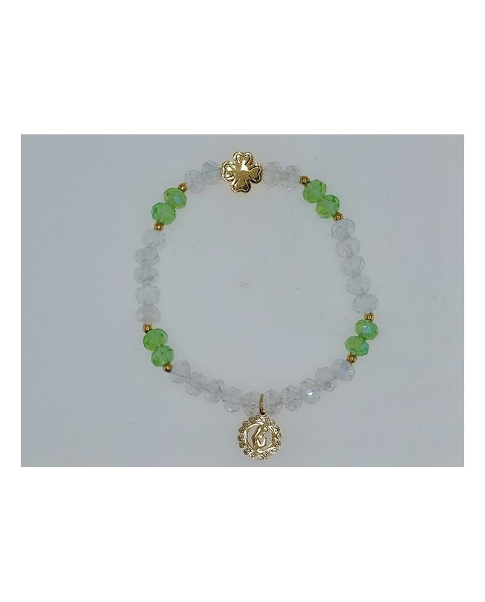 PUL DEZENA ELAST CRISTAL 6X4MM TREVO