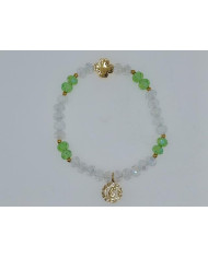 PUL DEZENA ELAST CRISTAL 6X4MM TREVO