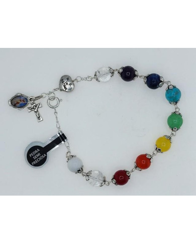 PUL PEDRA 8MM ARCO IRIS