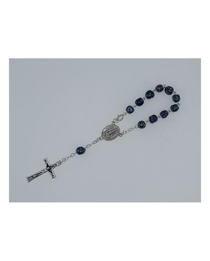 DEZENA VIDRO BARROCO 7MM MG CINZA OPC F