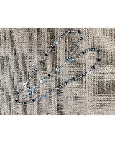GLASS ROSARY WITH 6MM + ZAMAK SB