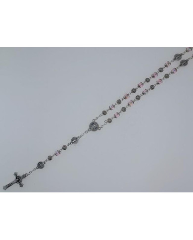 GLASS ROSARY WITH 6MM + ZAMAK SB