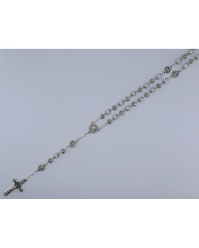 GLASS ROSARY WITH 6MM + ZAMAK SB