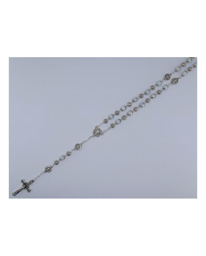 GLASS ROSARY WITH 6MM + ZAMAK SB