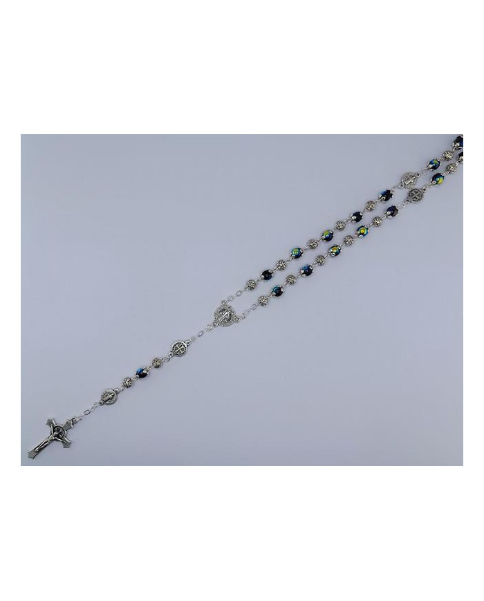 GLASS ROSARY WITH 6MM + ZAMAK SB