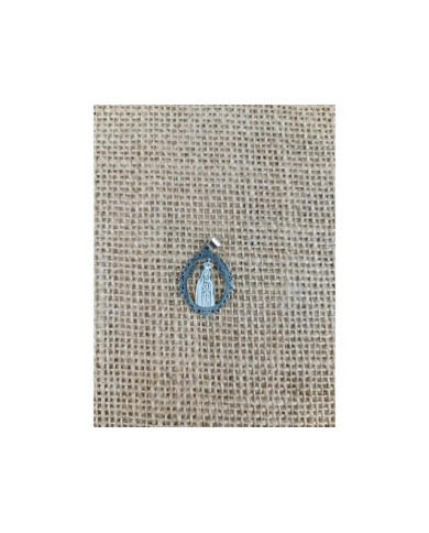 MEDALHA ACO OVAL TRABALHADA 25MM RECOR GRAV NS