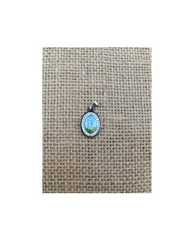 MEDALHA ACO 22MM OVAL BRILH FOTO APARICAO