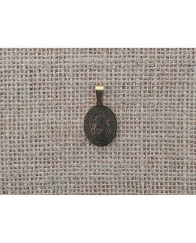 MEDALHA ACO 25MM OVAL BUSTO