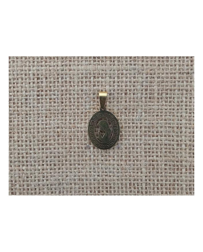 MEDALHA ACO 25MM OVAL BUSTO