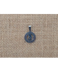 MEDALHA ACO 23MM REDONDA BUSTO