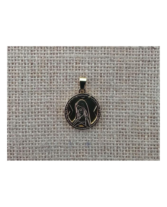 MEDALHA ACO 30MM REDONDA BUSTO