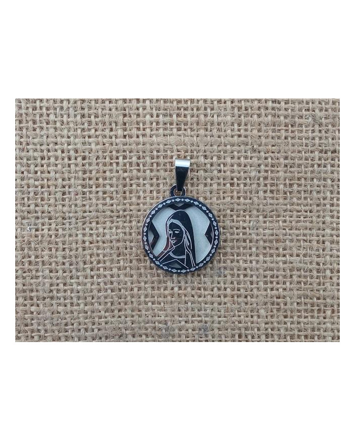 MEDALHA ACO 30MM REDONDA BUSTO