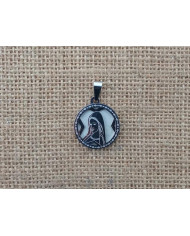 MEDALHA ACO 30MM REDONDA BUSTO