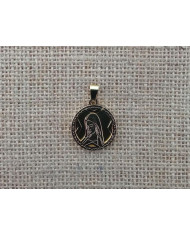 MEDALHA ACO 30MM REDONDA BUSTO