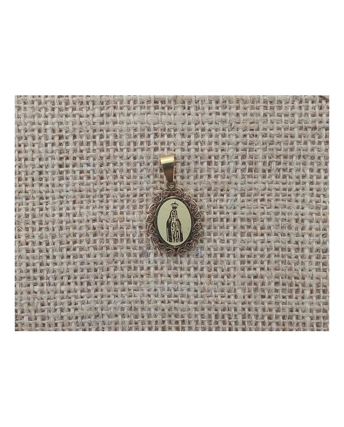 MEDALHA ACO 25MM OVAL TRAB. BUSTO