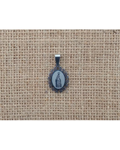 MEDALHA ACO 25MM OVAL TRAB. BUSTO
