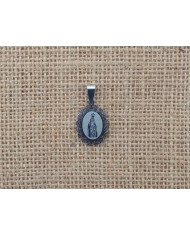 MEDALHA ACO 25MM OVAL TRAB. BUSTO