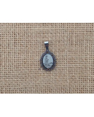 MEDALHA ACO 25MM OVAL TRAB. APARICAO