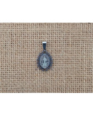 MEDALHA ACO 25MM REDONDA TRAB. SAO BENTO