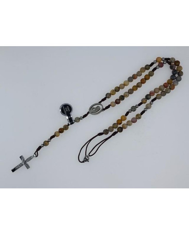 ROSARY CORD STONE 6MM WITH BUST