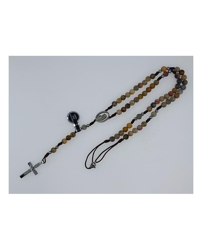 ROSARY CORD STONE 6MM WITH BUST