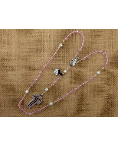 CRYSTAL ROSARY 8X6MM + 94 SILVER