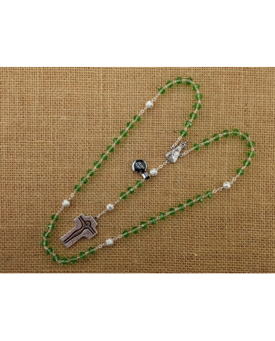 CRYSTAL ROSARY 8X6MM + 94 SILVER