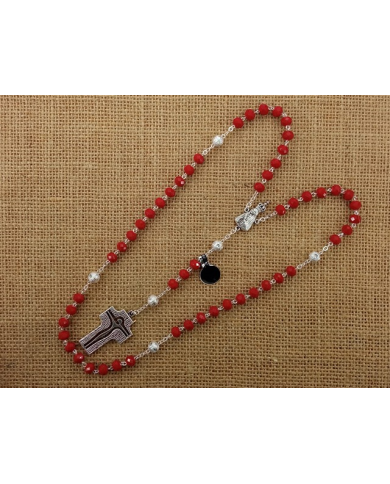 CRYSTAL ROSARY 8X6MM + 94 SILVER