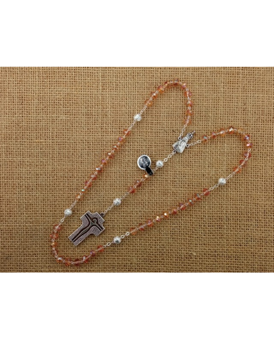 CRYSTAL ROSARY 8X6MM + 94 SILVER
