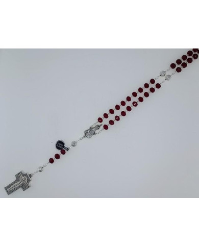 CRYSTAL ROSARY 8X6MM + 94 SILVER