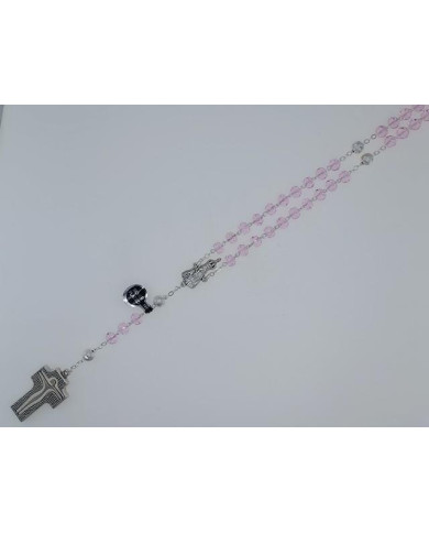 CRYSTAL ROSARY 8X6MM + 94 SILVER