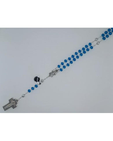 CRYSTAL ROSARY 8X6MM + 94 SILVER