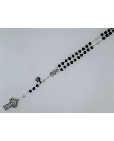 CRYSTAL ROSARY 8X6MM + 94 SILVER