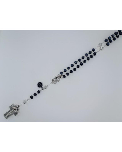 CRYSTAL ROSARY 8X6MM + 94 SILVER