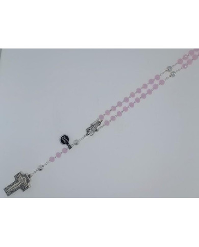 CRYSTAL ROSARY 8X6MM + 94 SILVER