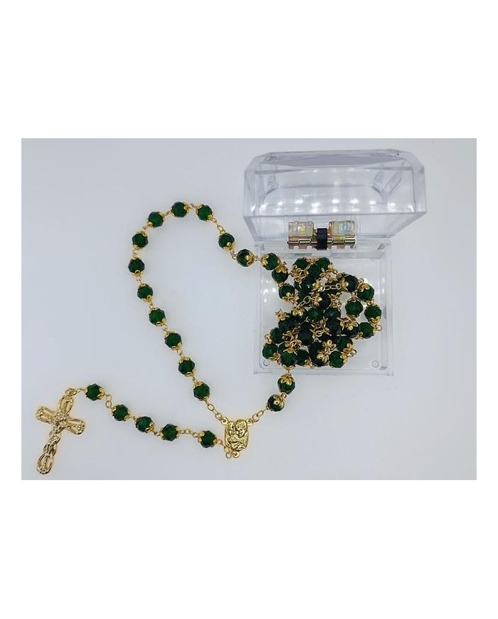 TERCO ANI. CRISTAL 8X6MM DOURADO