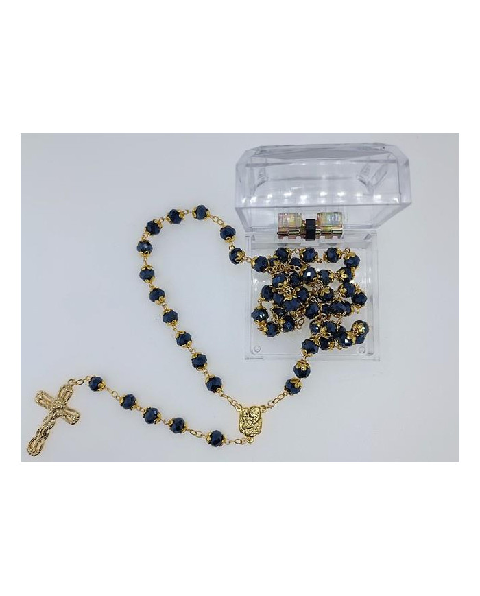 TERCO ANI. CRISTAL 8X6MM DOURADO