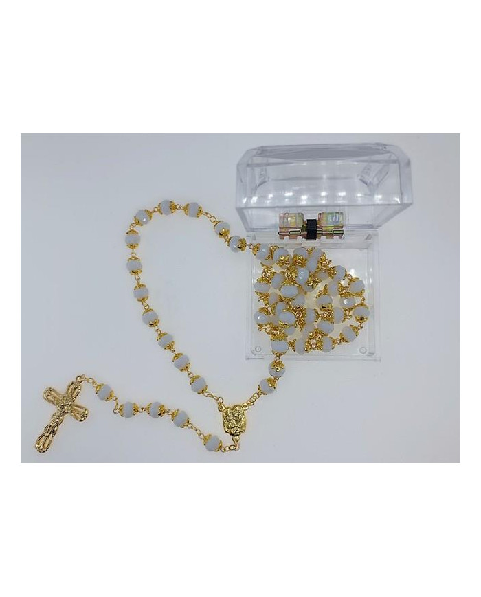 TERCO ANI. CRISTAL 8X6MM DOURADO