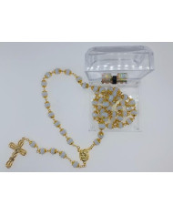 TERCO ANI. CRISTAL 8X6MM DOURADO