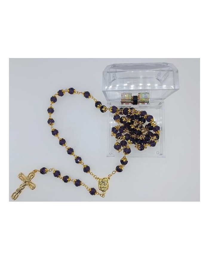 TERCO ANI. CRISTAL 8X6MM DOURADO