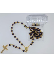 TERCO ANI. CRISTAL 8X6MM DOURADO