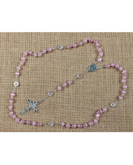 GLASS CATS EYE ROSARY + HOLY SPIRIT