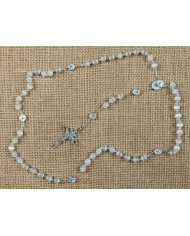 GLASS CATS EYE ROSARY + HOLY SPIRIT
